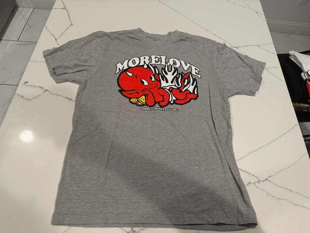 Massive Action More Love Lonely Hearts Club Gray Graphic T-Shirt